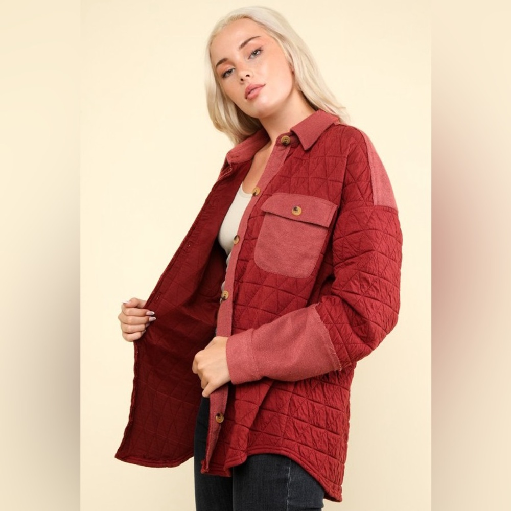#118 Soft Quilted Shacket - Picture 2 of 6